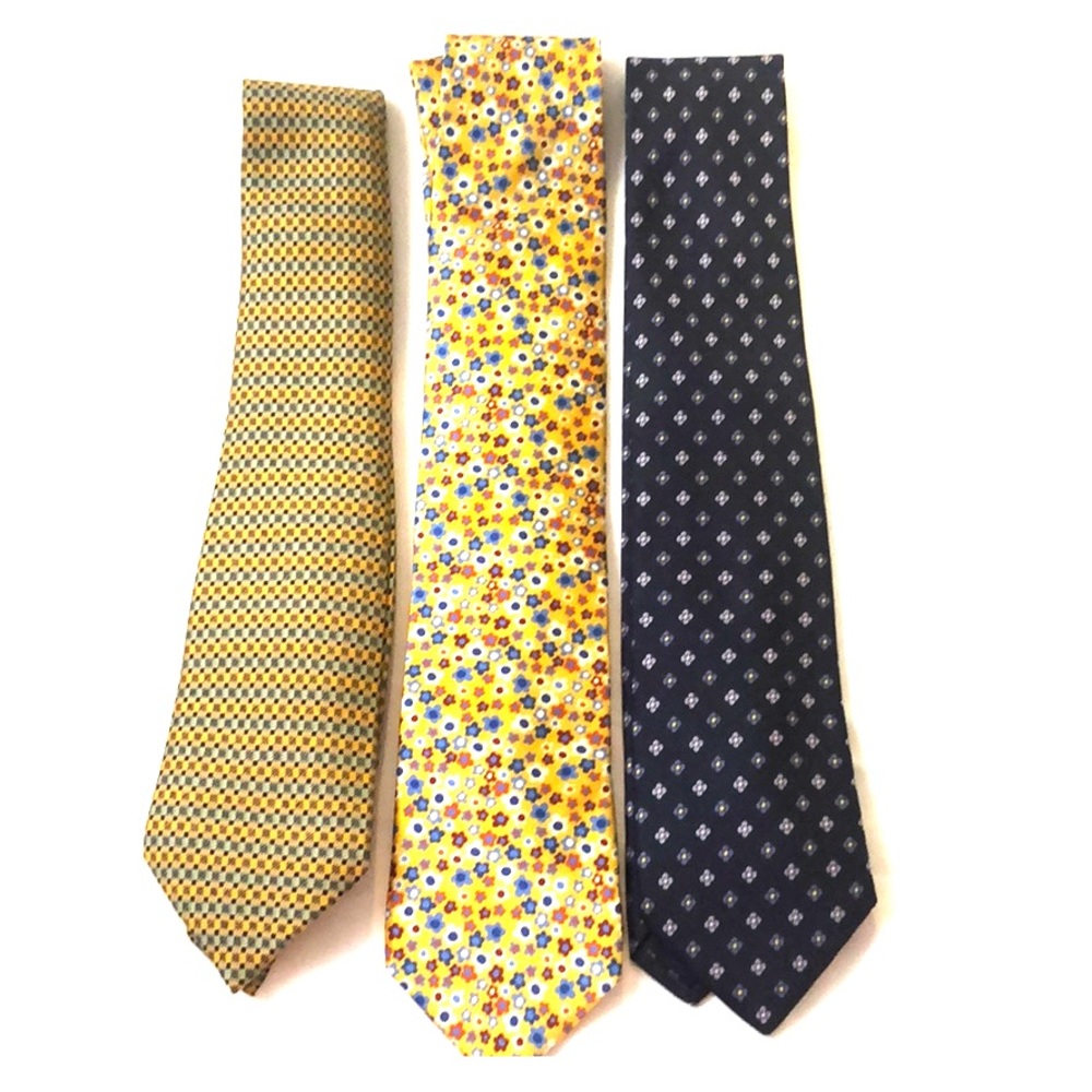 Lot of Three Handmade Ties 100% silk